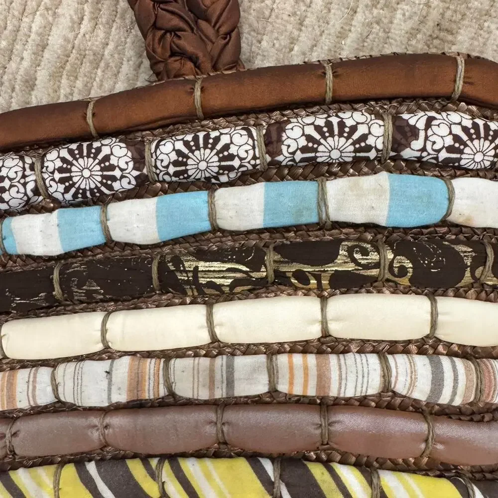 Vintage 1970s Handmade Island Woven Resort Bag‎ Oversized Boho Textile Tote